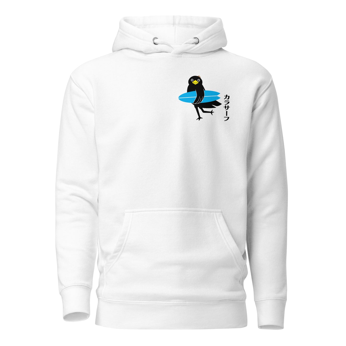 Unisex Hoodie Surfing Crow