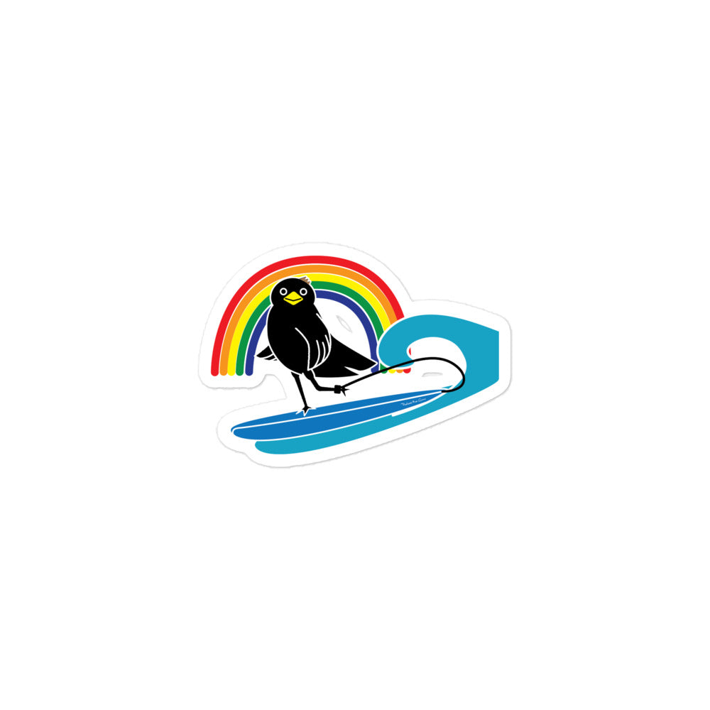 Bubble-free stickers Rakasu Surfing in the Rainbow