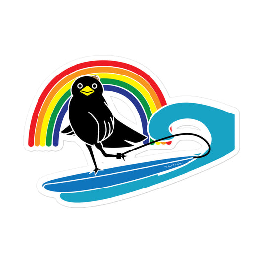 Bubble-free stickers Rakasu Surfing in the Rainbow