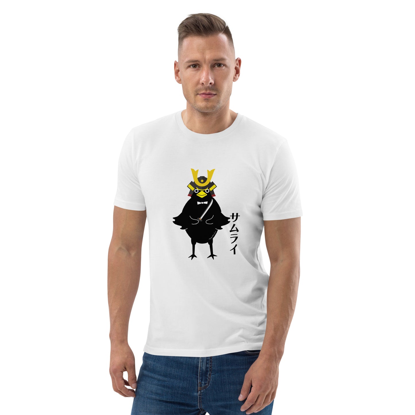 Unisex organic cotton t-shirt Samurai Crow