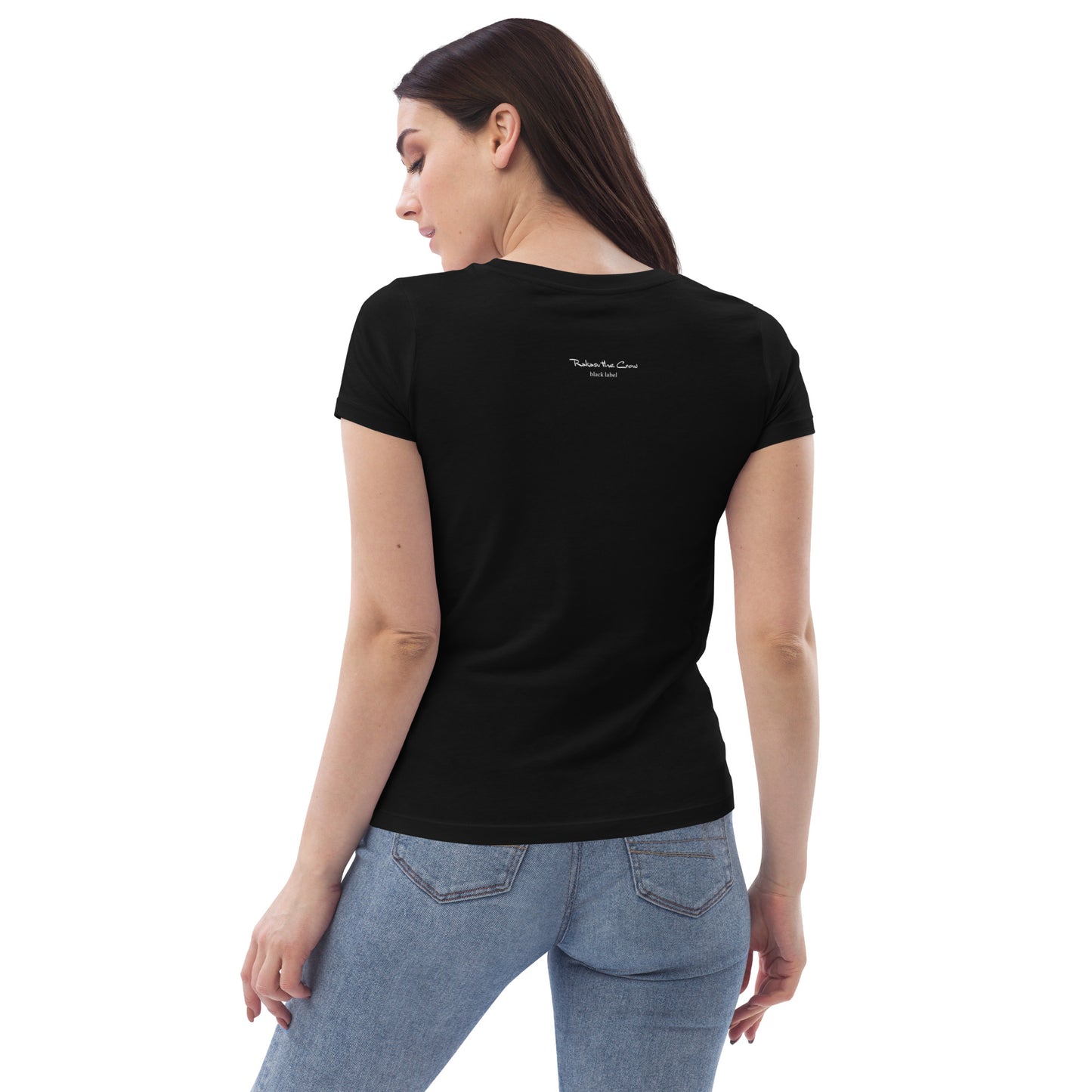 Women's fitted eco tee Angry Rakasu Black Label