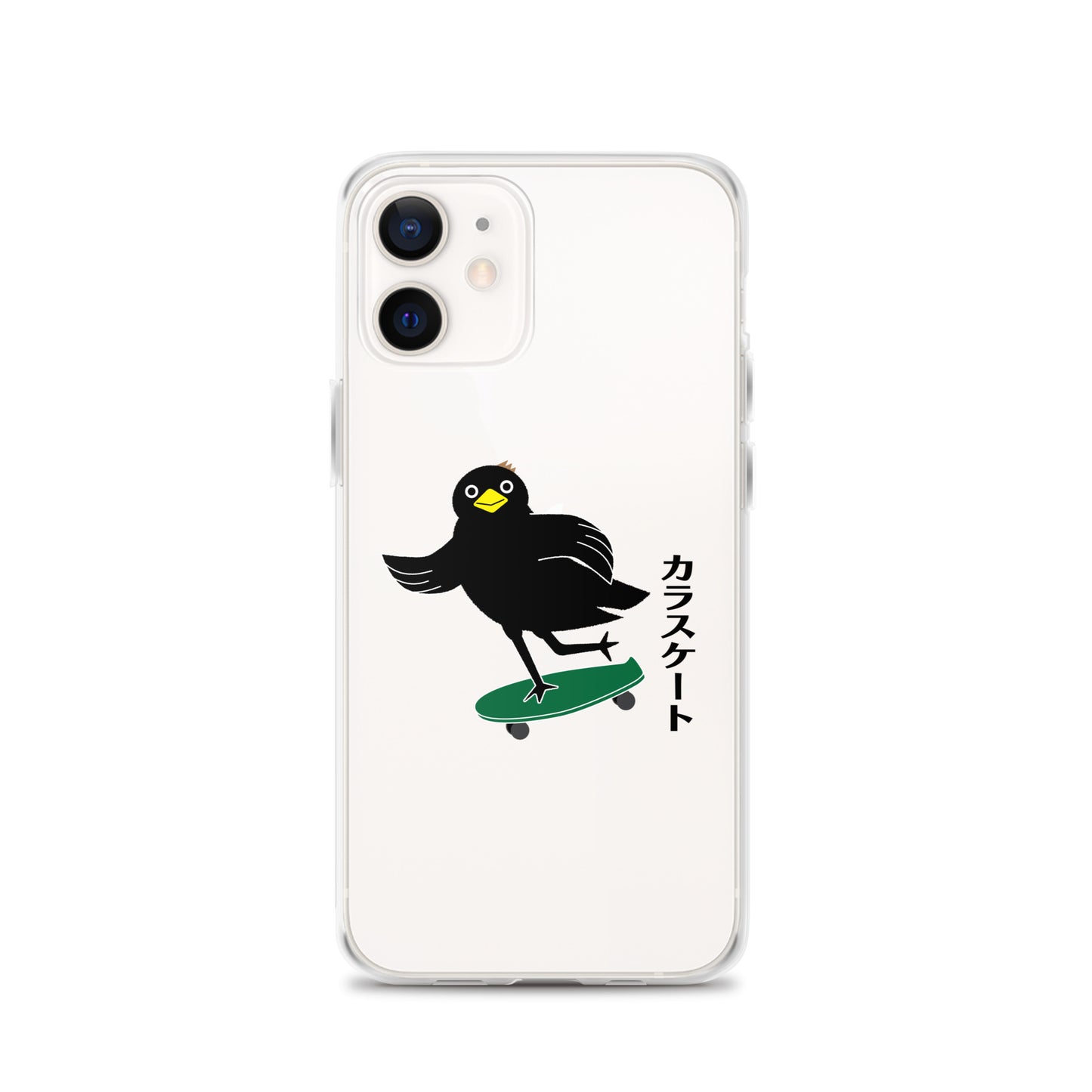 Clear Case for iPhone® Skateboarding Crow