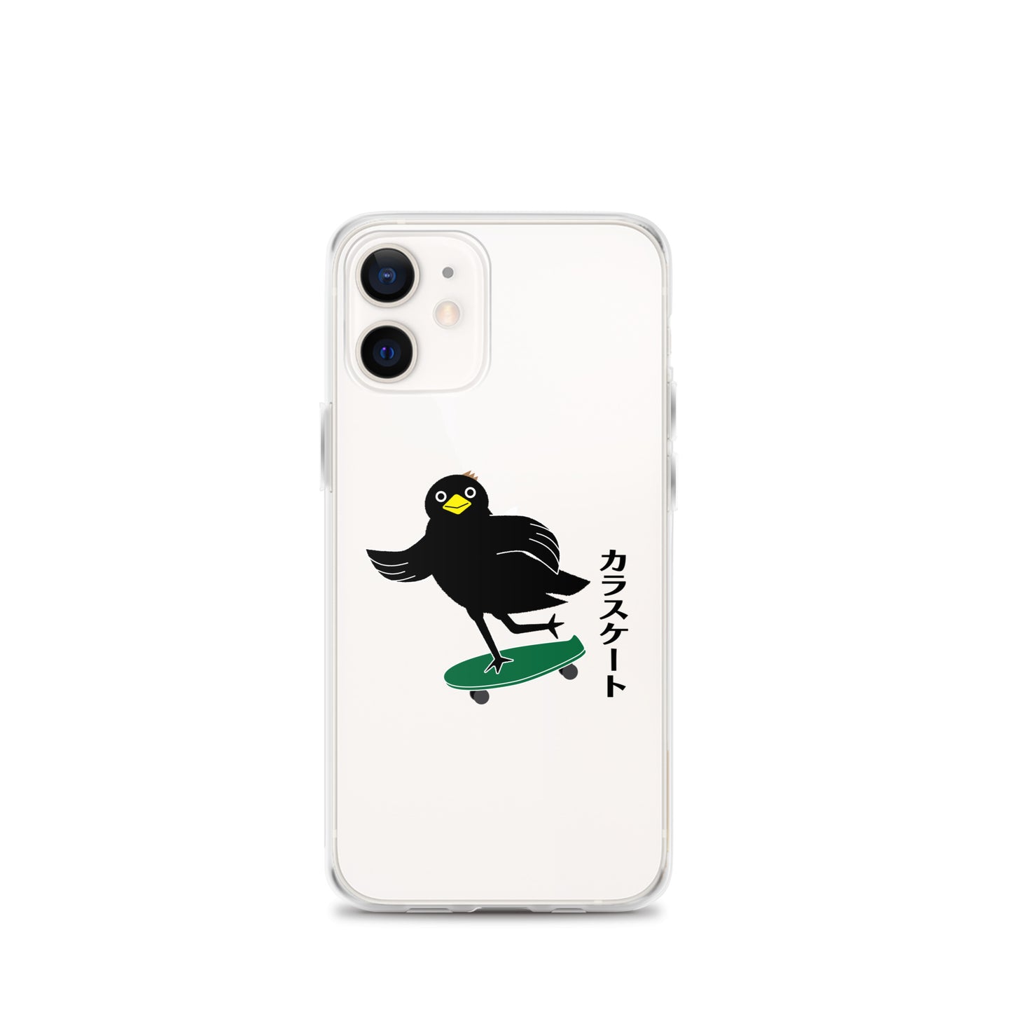 Clear Case for iPhone® Skateboarding Crow