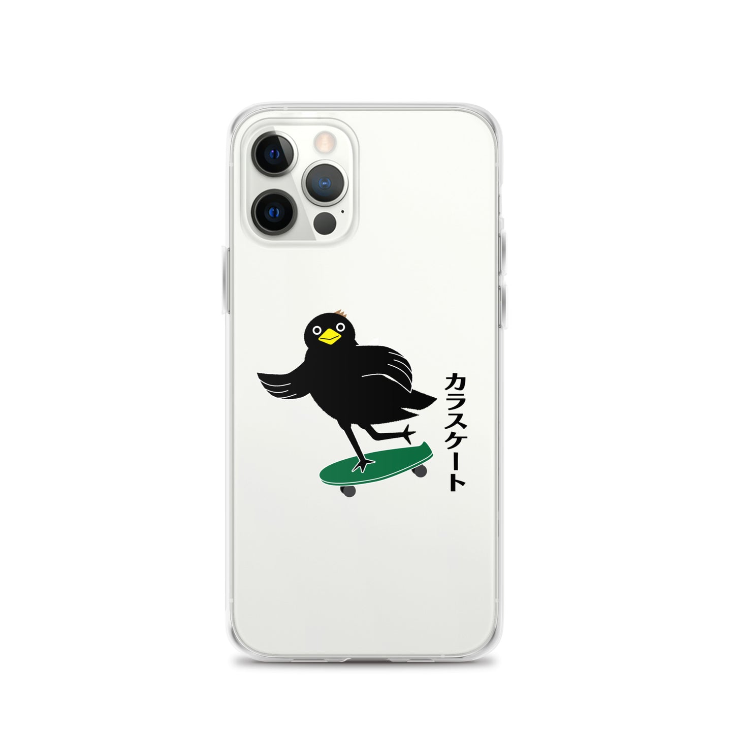 Clear Case for iPhone® Skateboarding Crow