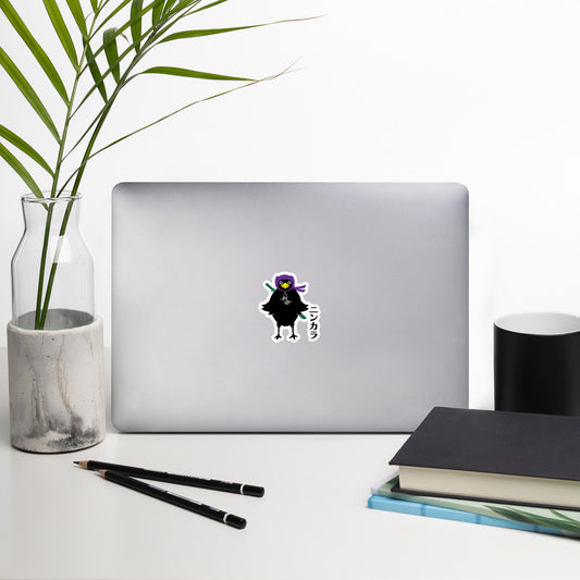 Bubble-free stickers Ninja Crow